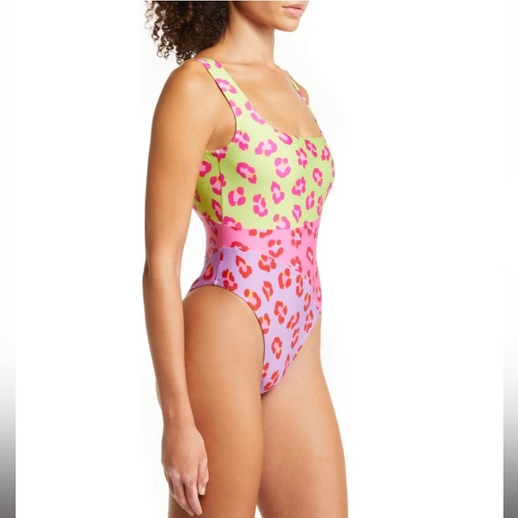 FARM RIO MAXI LEOPARD COLORBLOCK ONE PIECE SWIMSUIT - Picture 4 of 4